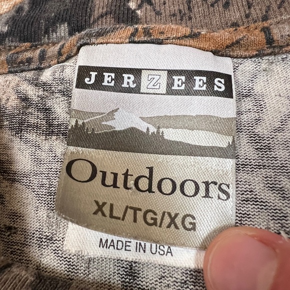 Vintage 90s Camo Realtree Jerzees Long Sleeve Shirt Made in USA - Picture 4 of 4